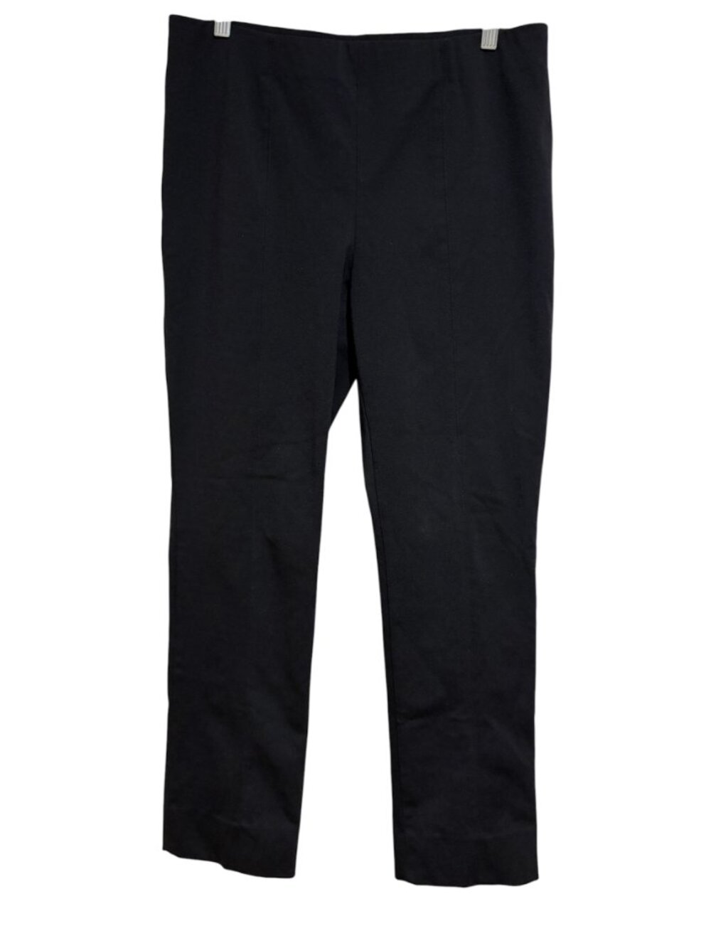 Misook Black Slim Leg Pants Pull On Center Seam